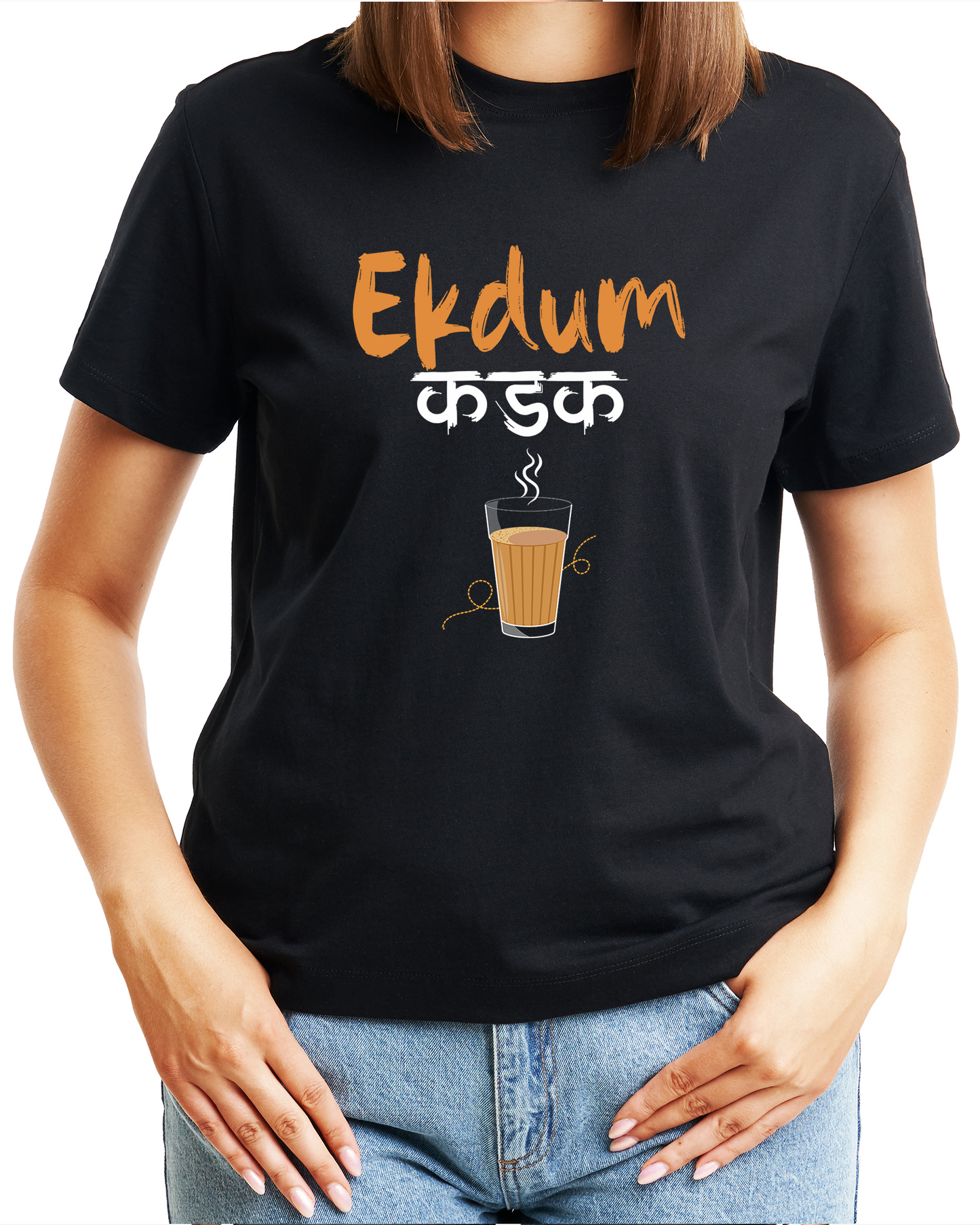 Tea lover Ekdum Kadak Unisex Half Sleeves T-Shirt